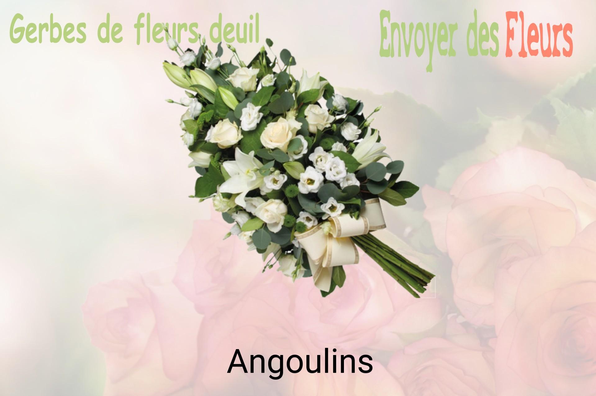 Gerbe de fleurs de deuil livrée à Angoulins
